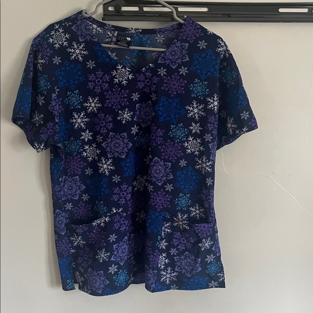 Print Scrub Top